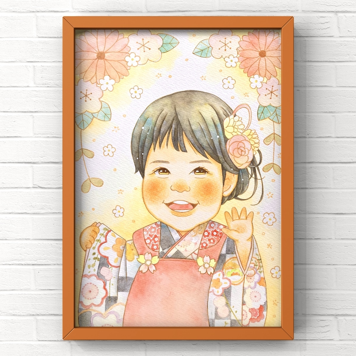 11月末まで！！七五三の記念を似顔絵にします 大切な記念日をふんわりあたたかい似顔絵にしませんか♡ イメージ3