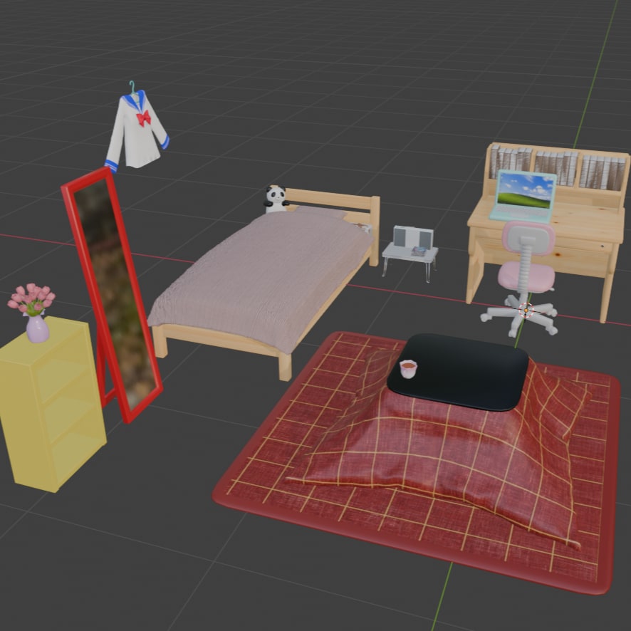 小物・家具のオリジナル３D作成承ります 家具、小物のデザイン案を３Dモデリング致します！ イメージ1