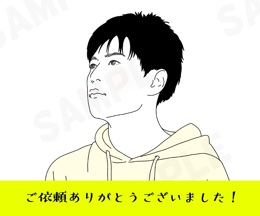 お写真をもとに★映えるモノクロの似顔絵作成致します Twitter、インスタ、LINEのアイコンに★1500円～ イメージ9