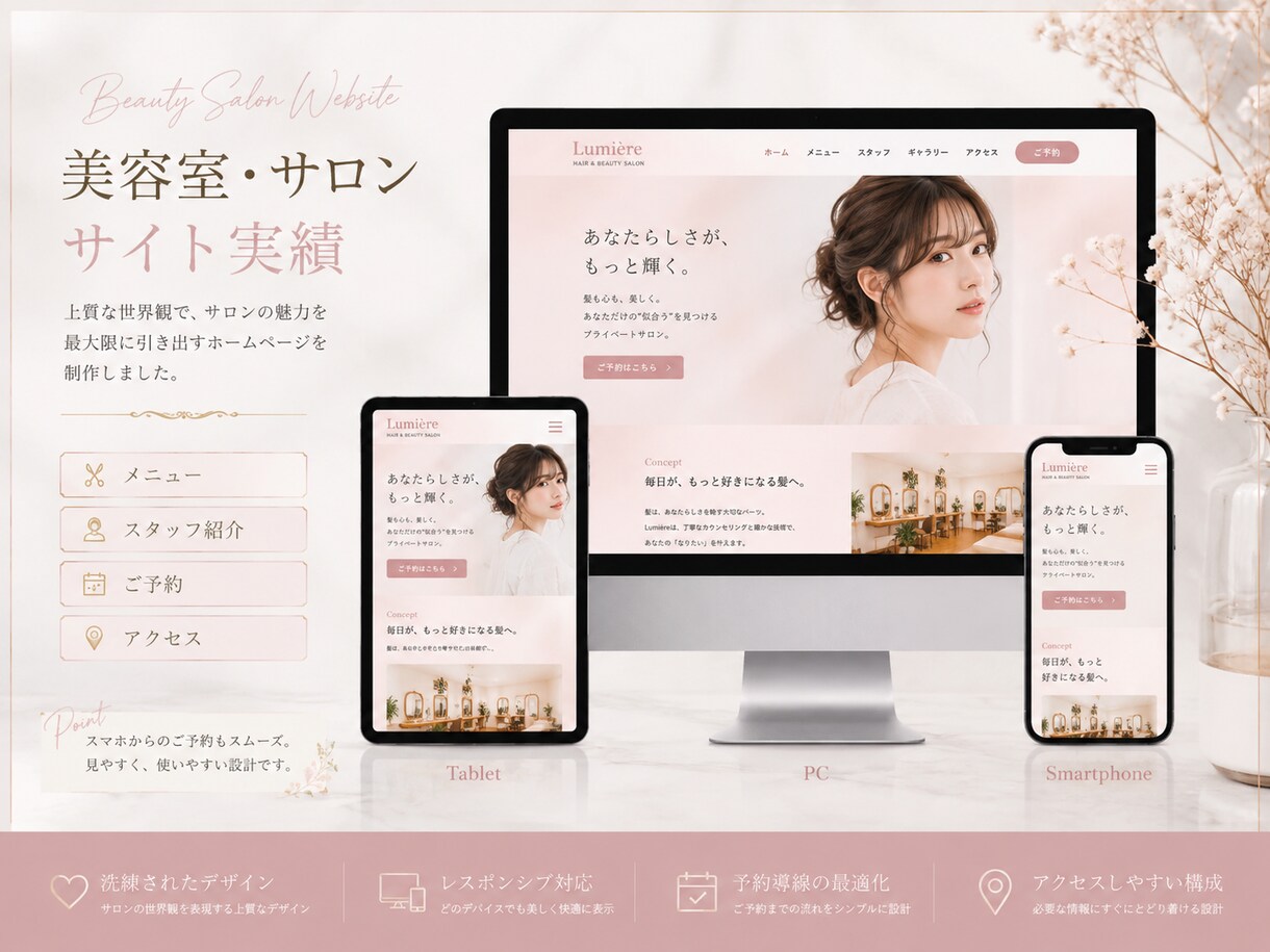 ホームページ初心者の方おすすめ！ 格安で制作します 追加料なし | スマホ対応、問い合わせ、ブログ設置、SEO込 イメージ7