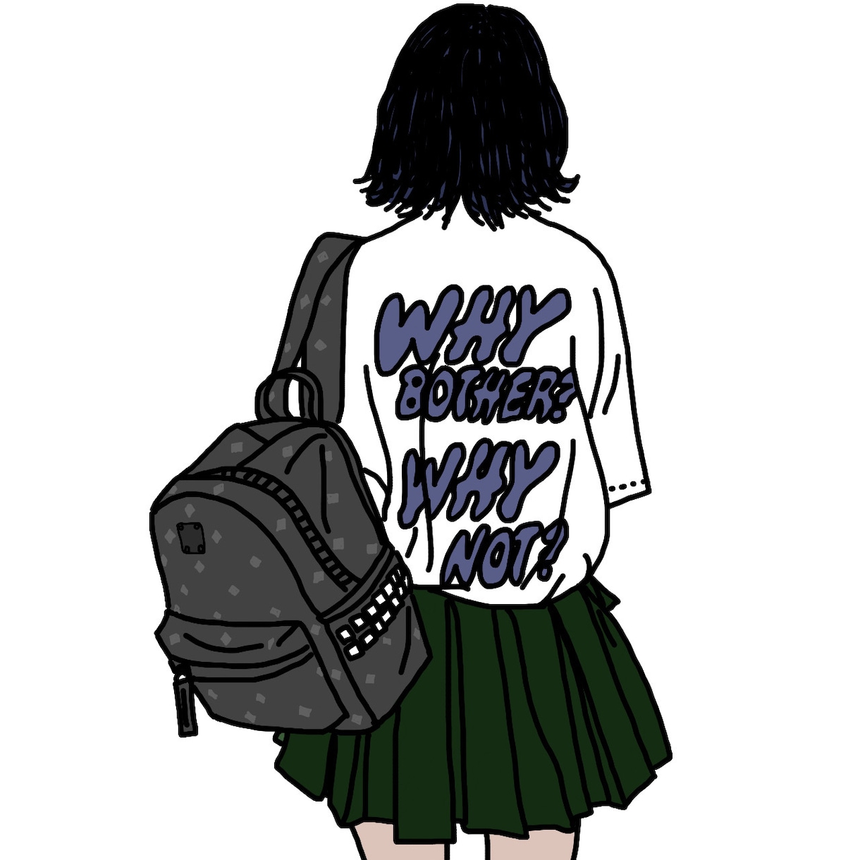 使いやすいファッション線画イラストます SNSアイコン、携帯用壁紙、名刺、ブログ等にオススメ！ イメージ7