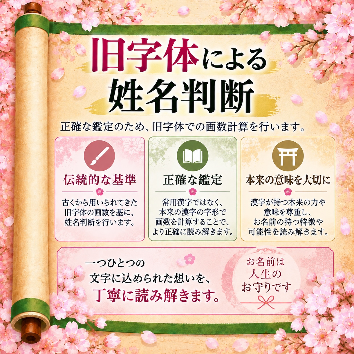 これからの人生に活かせる姓名判断占いをします 旧字体姓名判断で、仕事・恋愛・金運など、開運のヒントを解説 イメージ9