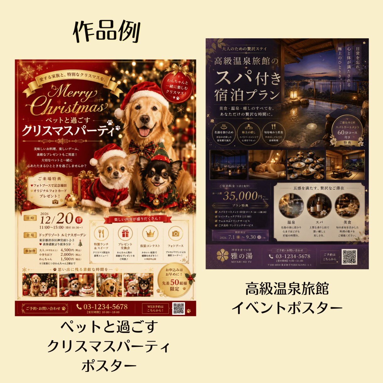 高級感あるポスター・チラシ制作いたします ホテル・旅館・高級店の魅力を上質に表現します イメージ3