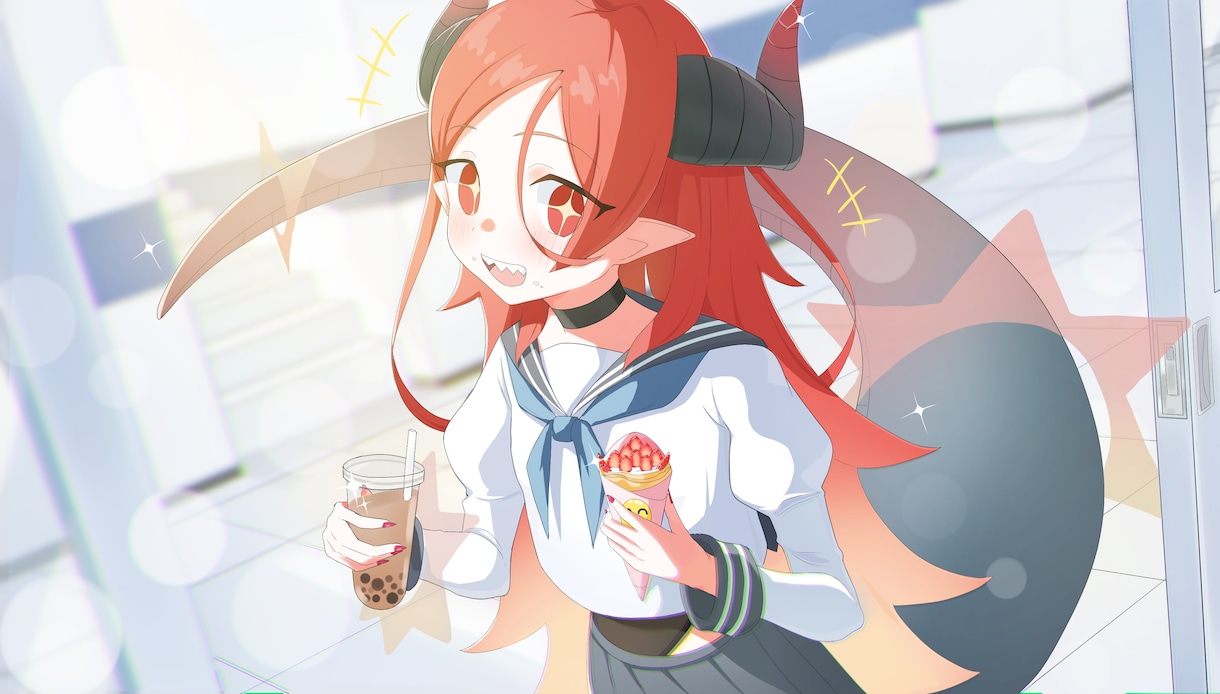 配信者の方向け！可愛い女の子を描きます 可愛い系一点突破！可愛い子を描きます！ イメージ1