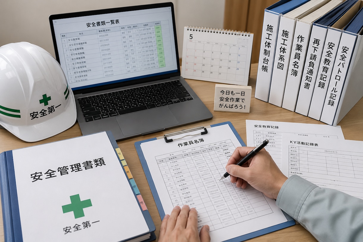 建設業の安全書類作成をまるっぽ代行します 安全書類は任せて、ぜひ御自身の作業に集中してください！ イメージ1