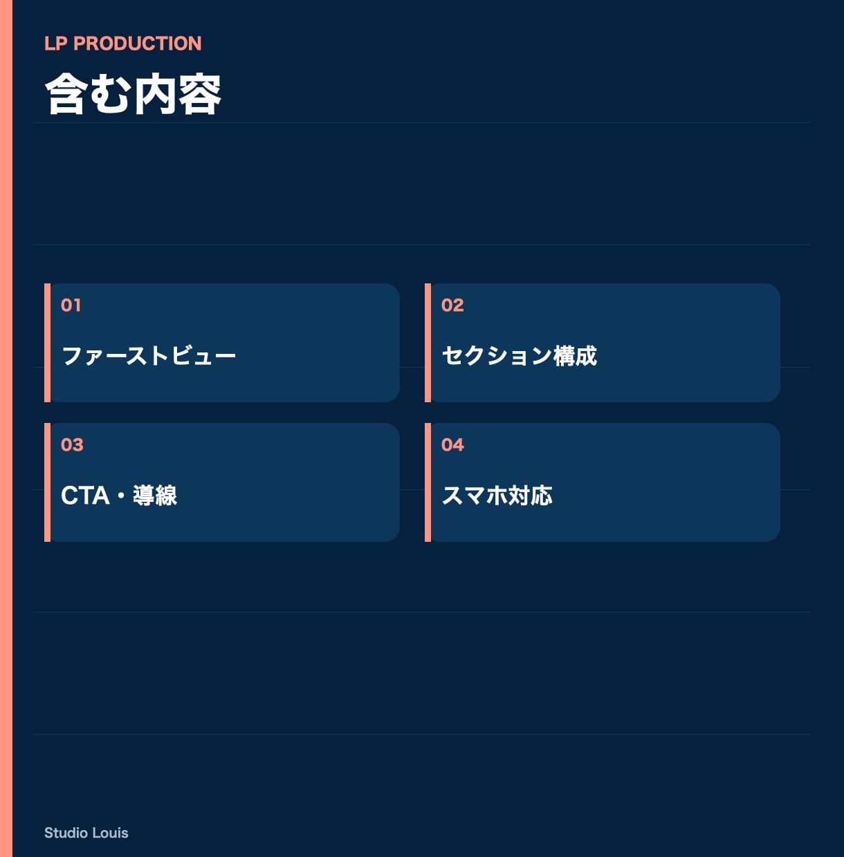 LPを構成・デザイン・実装までまとめて制作します 商品・サービスの1ページを、構成から公開できる形まで イメージ2
