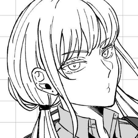 顔が良い女の子のモノクロアイコン描きます 正統派な"顔が良い"キャラクターを描けます！ イメージ2