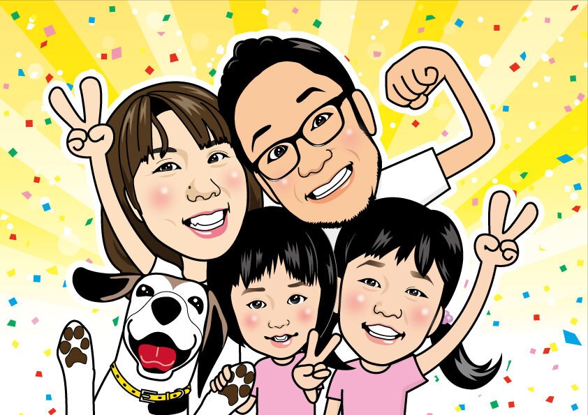 母の日等お祝いのプレゼントに最適な似顔絵を描きます 母の日、結婚、誕生日、還暦など、様々なお祝いの場面に最適です イメージ8