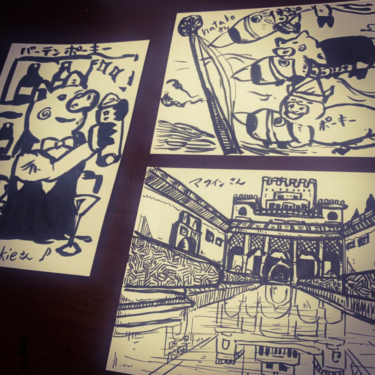 ポストカードに筆ペンで風景画を描きます ご家族やご友人へのプレゼントに是非♪ イメージ3