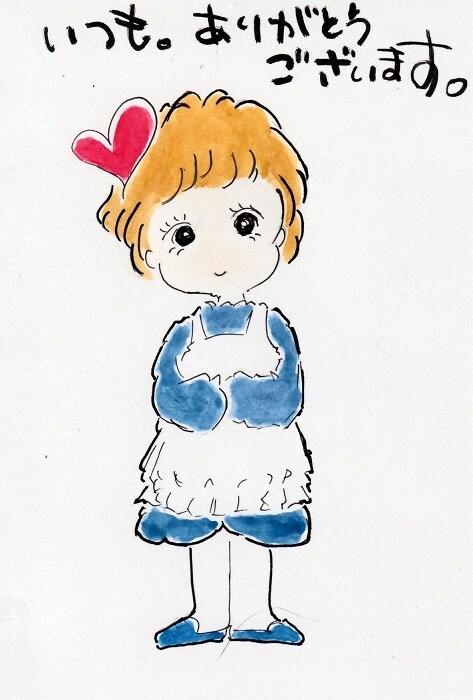 手描きでメッセージカードなどを描きます 手描きなので一点ものです。ほんわかイラストになります。 イメージ3