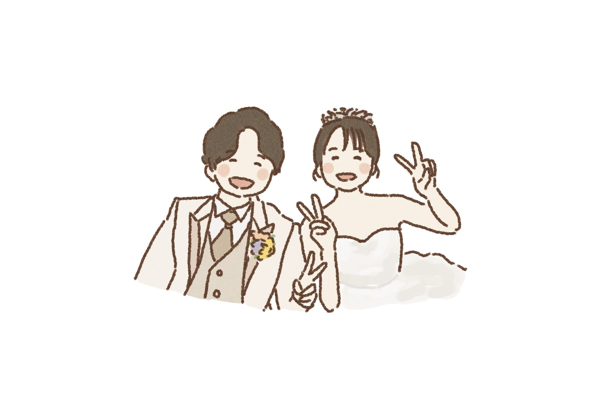 ゆるふわな似顔絵を描きます 結婚式・記念日のプレゼントやSNSアイコンなどにどうぞ イメージ1