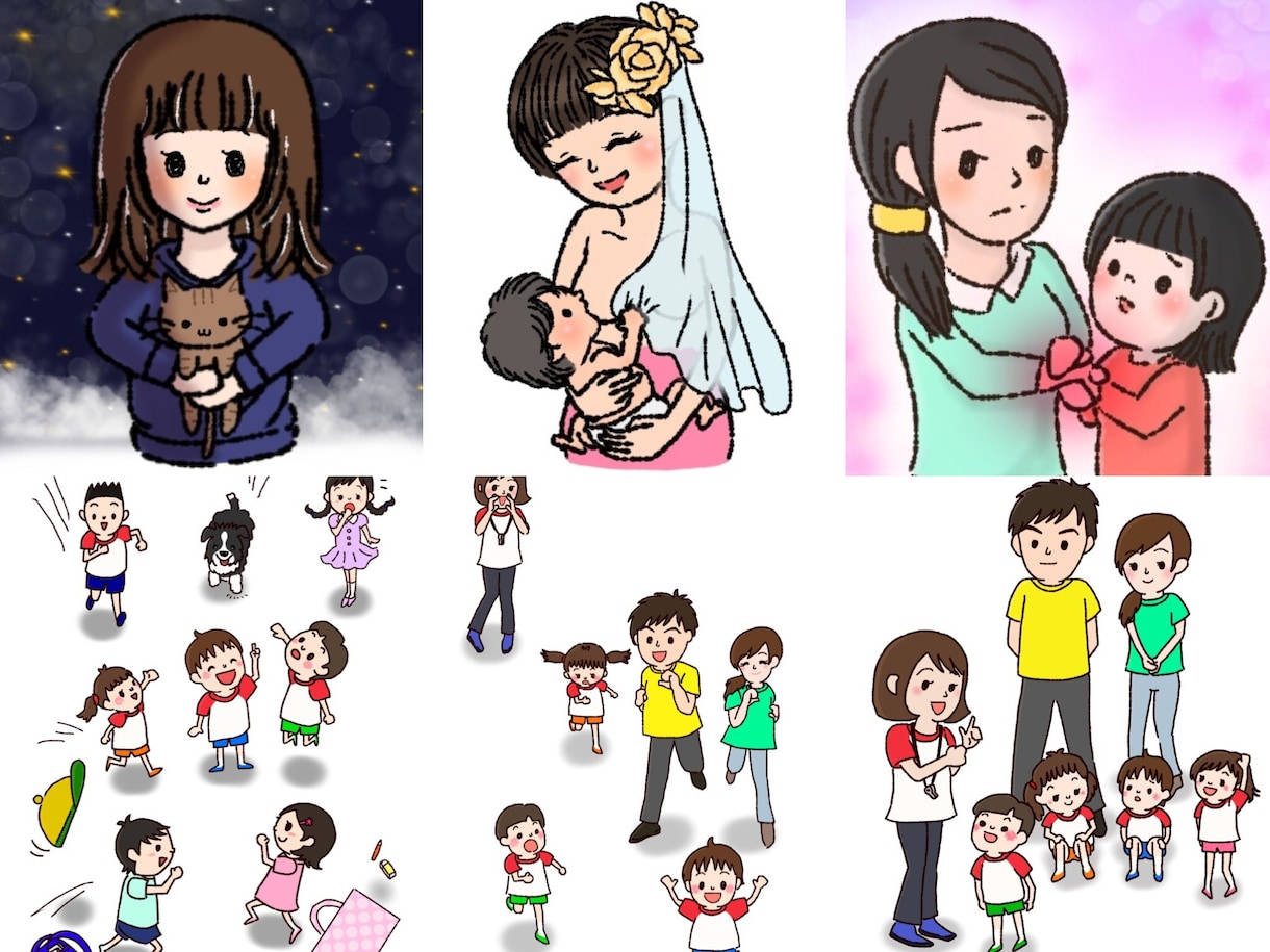 手描きの可愛さを全面に出したイラスト描きます 園や学校、病院、会社の資料に。挿絵にもオススメです。 イメージ2