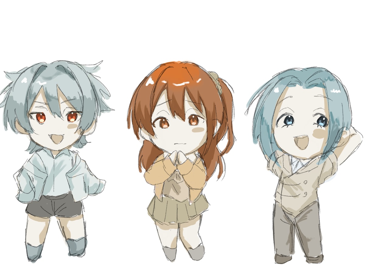 ミニキャラで立ち絵描きます キャラクターのデザインを一緒に考えて立ち絵を描きます！ イメージ1