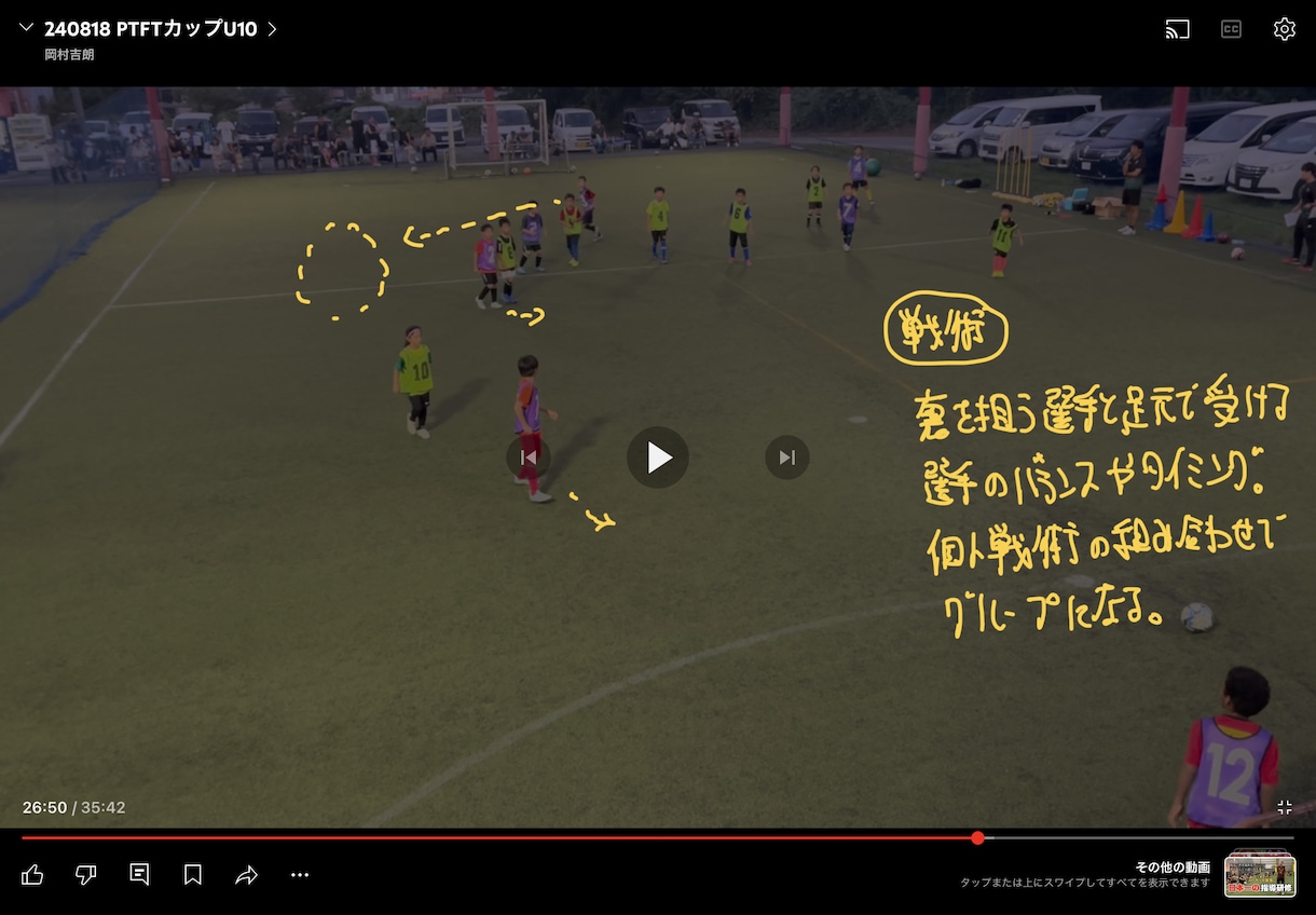 サッカー試合動画分析します 個別指導のプロ(PTFT.FCクラブ代表)の直接分析！ イメージ6