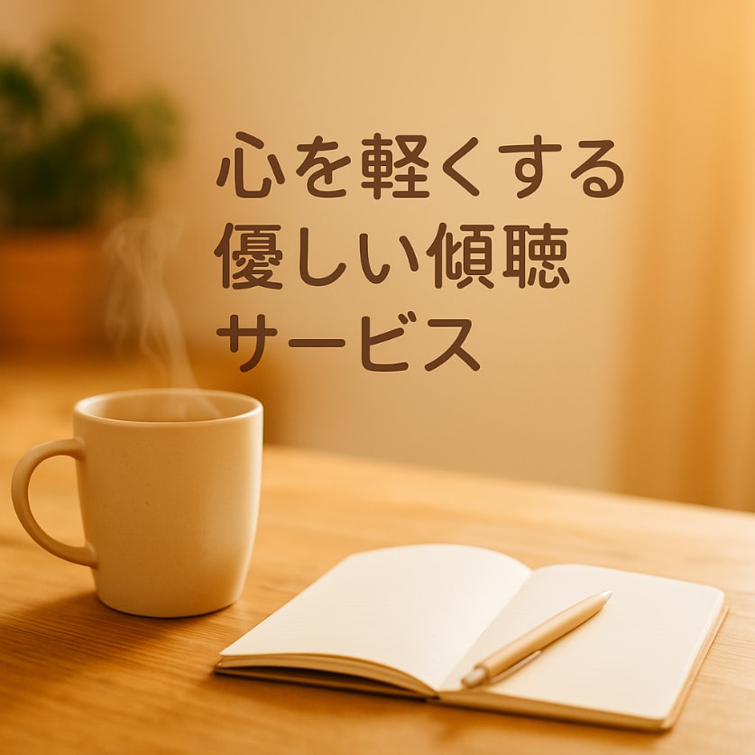 心を軽くする優しい傾聴サービスをします 安心できる空間で、あなたの話をじっくりお聞きします イメージ1