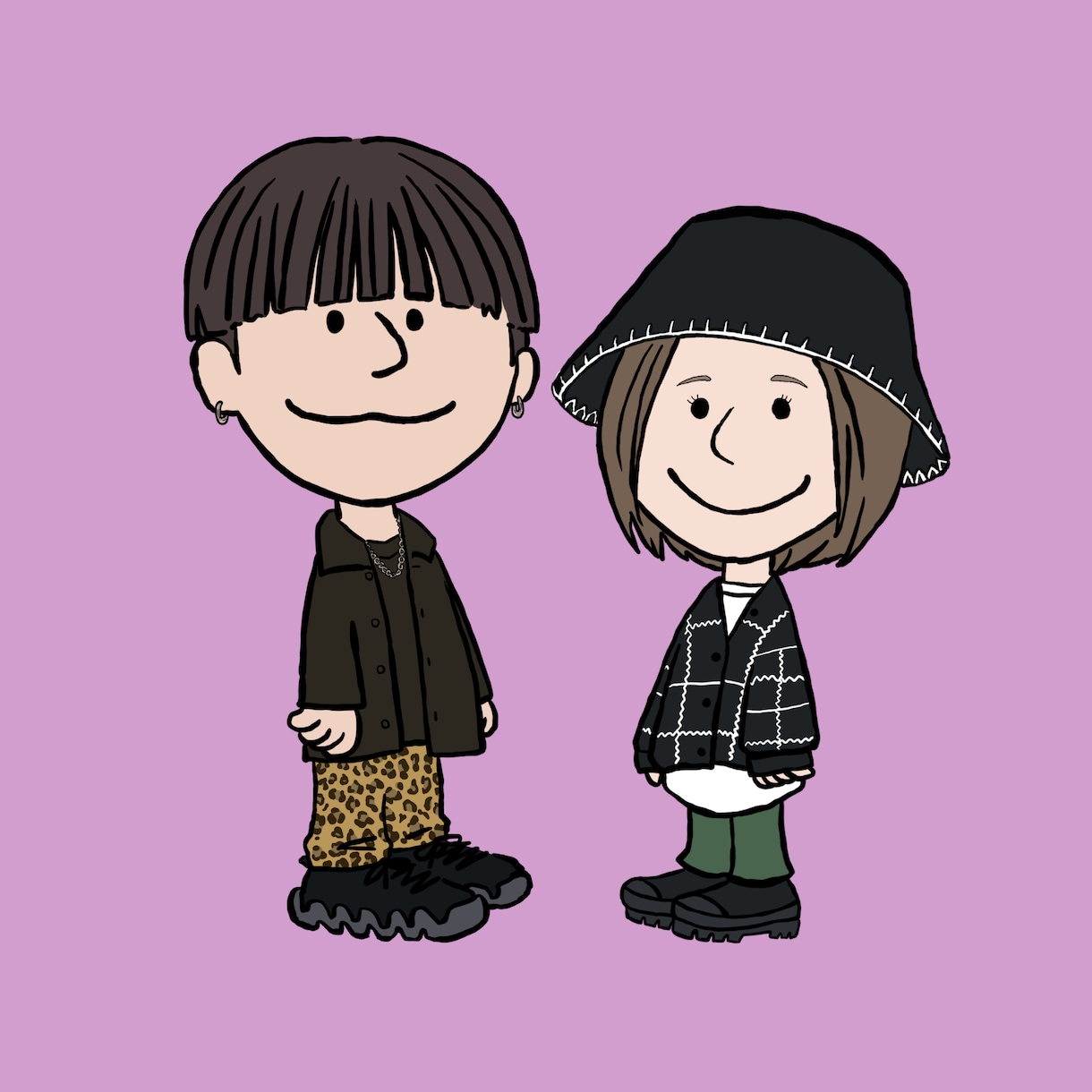 スヌーピー風似顔絵(1名追加＋1000円)描きます スヌーピー好きのあなたへ。あの人へ。 イメージ5