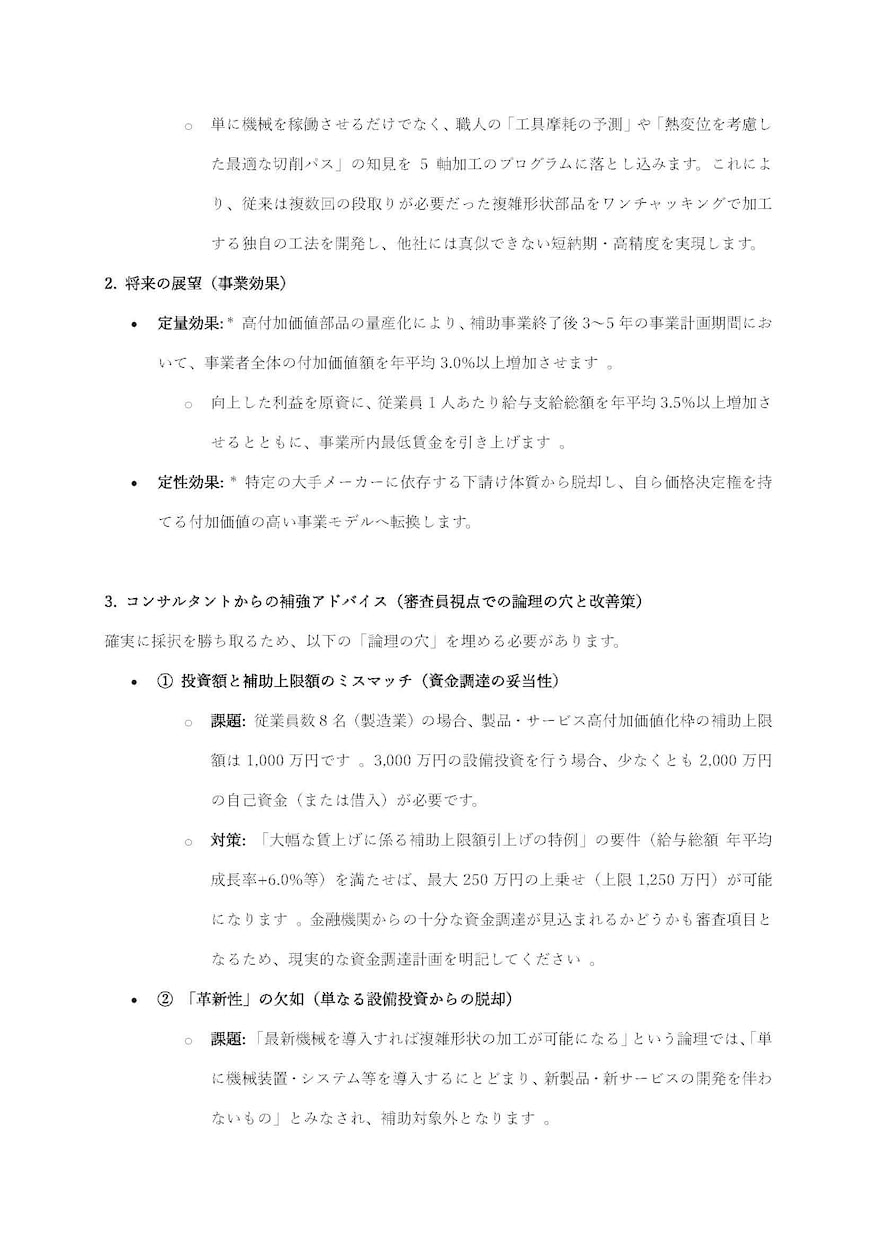 審査官の着眼点で事業計画書の採択率を向上させます プロの法的視点で貴社の事業計画を精密監査 イメージ4