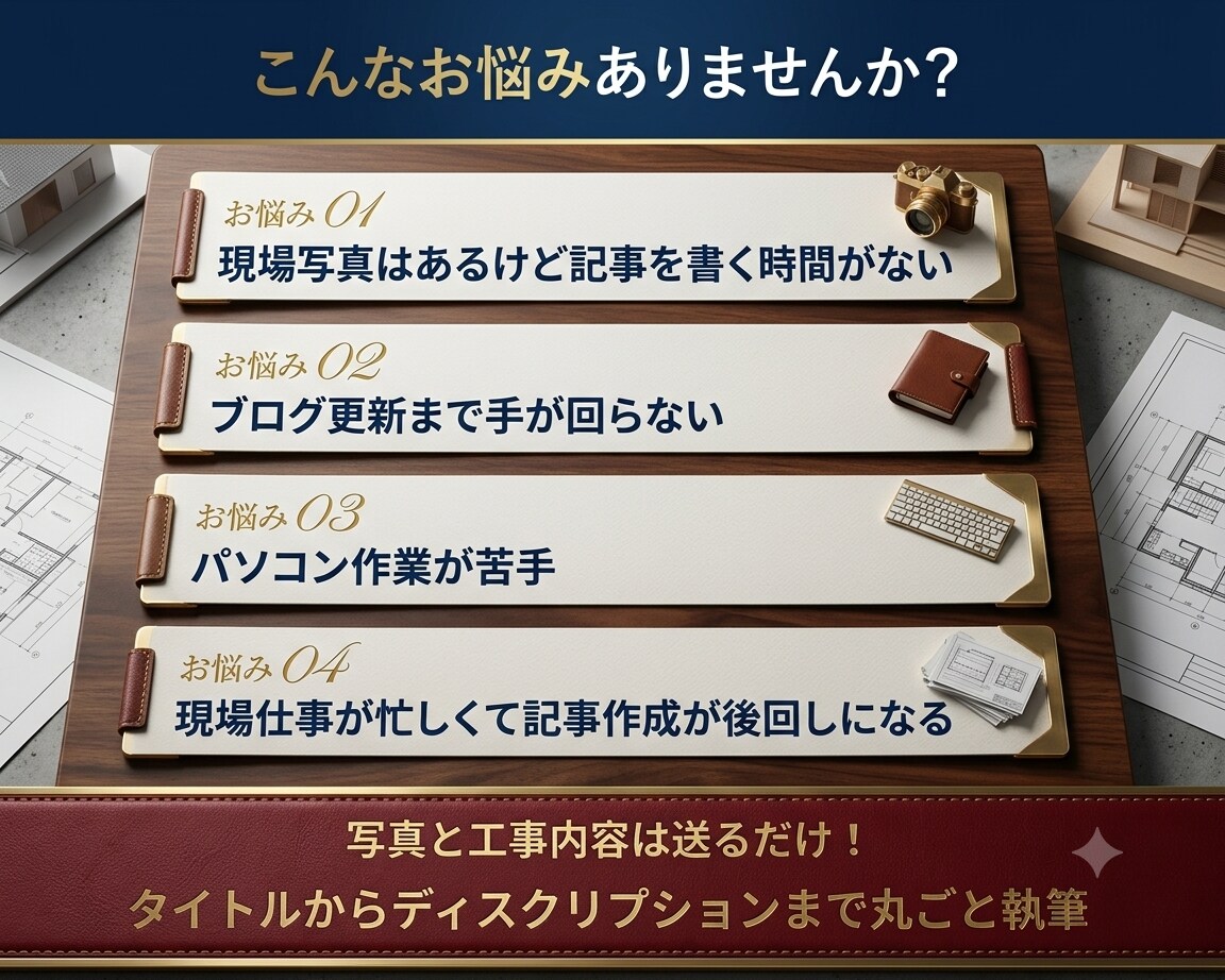 屋根・外装業者の現場ブログを作成いたします 毎月70件以上執筆中！屋根・外装リフォーム業者様向け イメージ2
