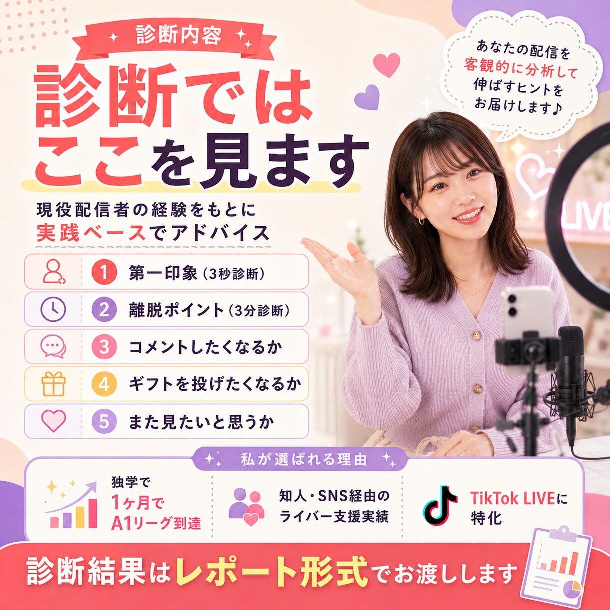先着5名限定！現役ライバーが配信を分析します 伸び悩みや離脱ポイントを、現役ライバー目線で整理します イメージ3