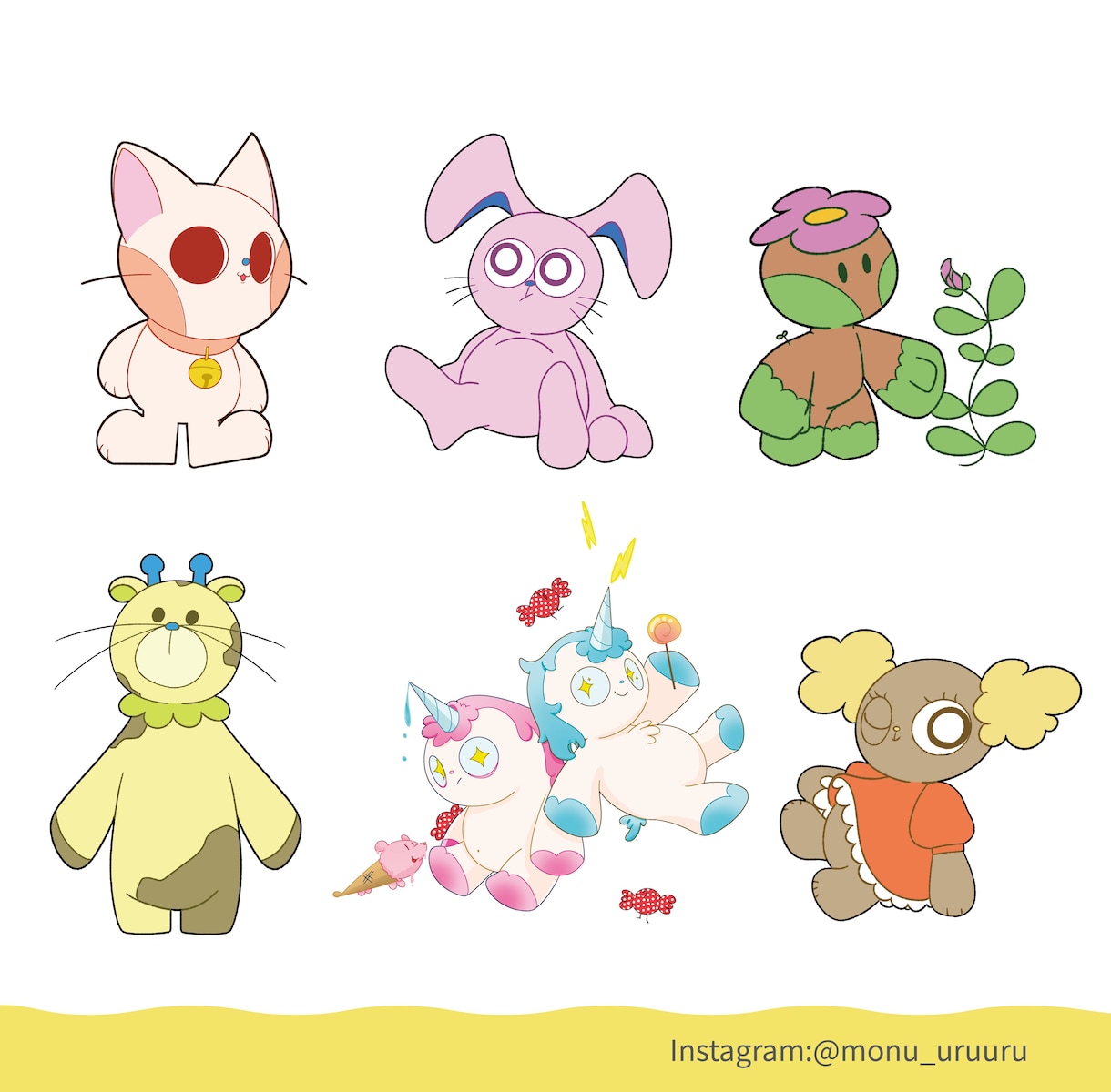 キャラクターデザイン承ります 個性的で可愛いキャラクター制作いたします！ イメージ3