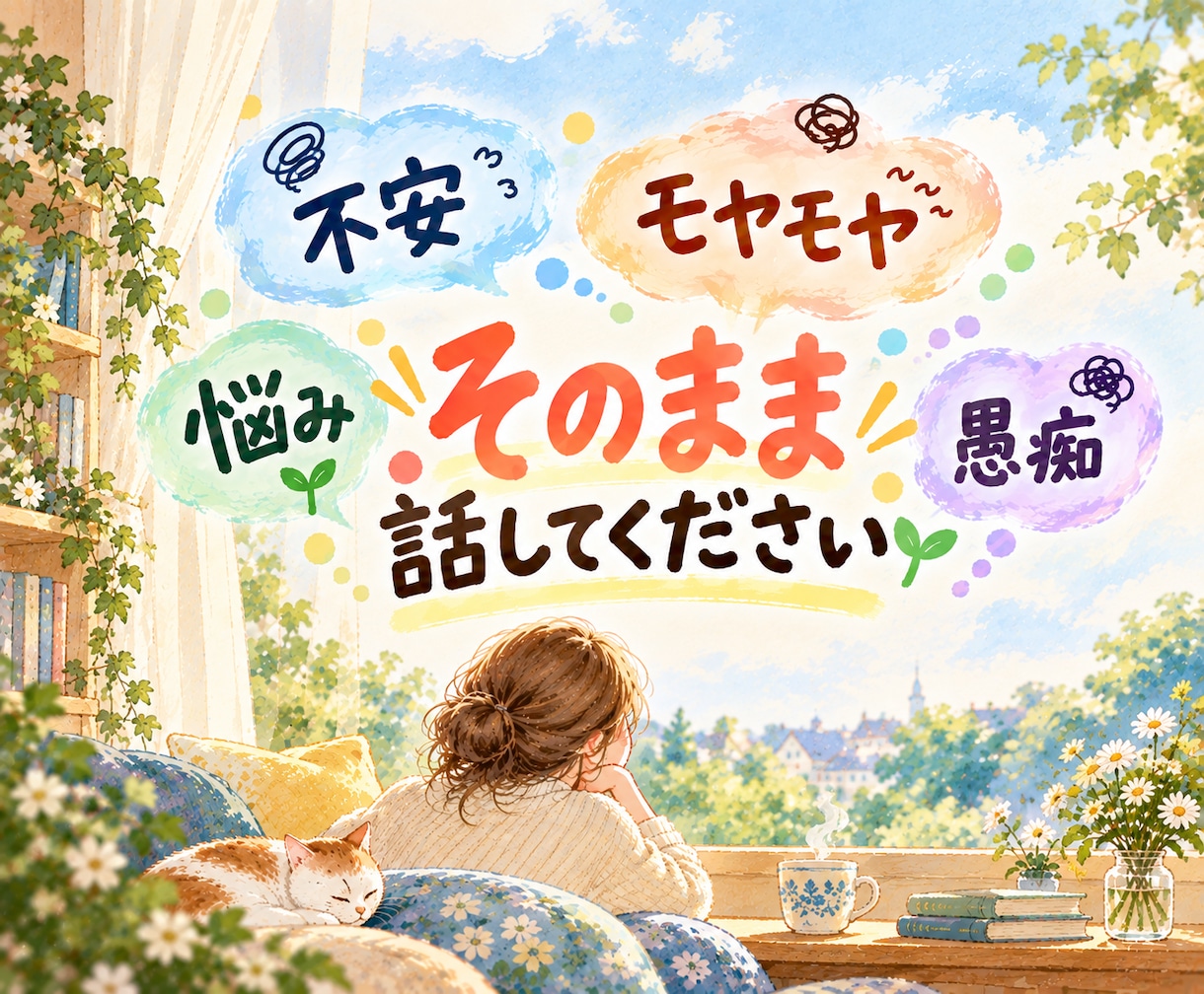 悩み・愚痴・もやもや・漠然とした不安をお聞きします 誰かの話と比べずに、心の負担になっていることをお聞きします イメージ1