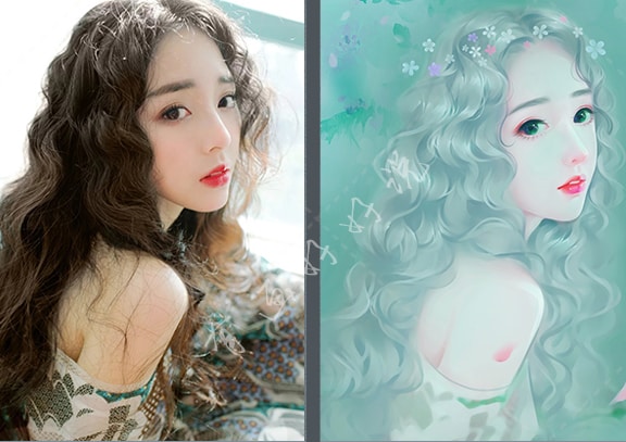 美化する似顔絵を描き。美人美男化します 写真があれば手書き風に描き直す。彼氏/彼女に渡すプレゼント イメージ5