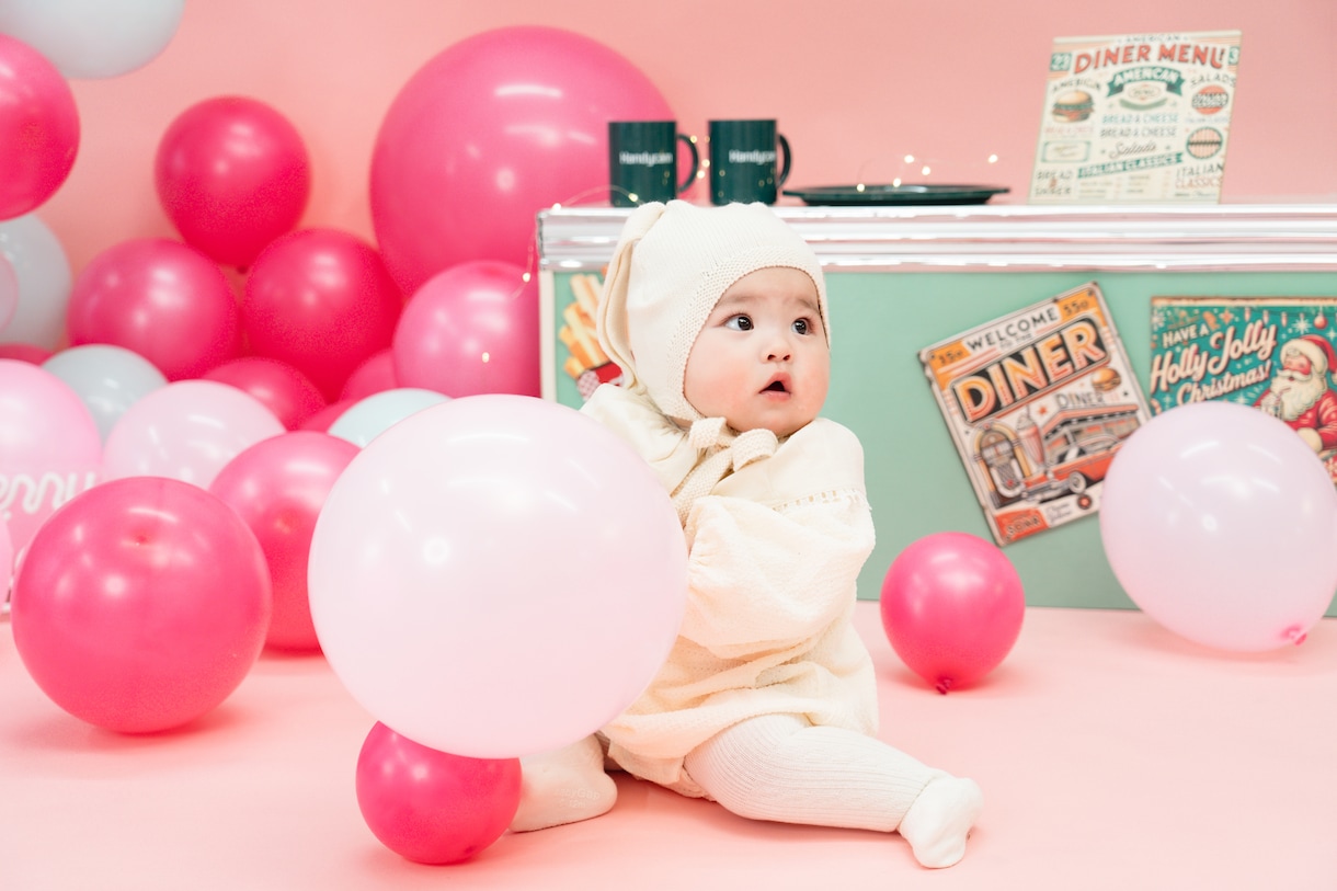 女性のプロカメラマンがお子様のお写真撮影いたします ニューボーン/お宮参り/ハーフバースデー/記念フォト/七五三 イメージ3
