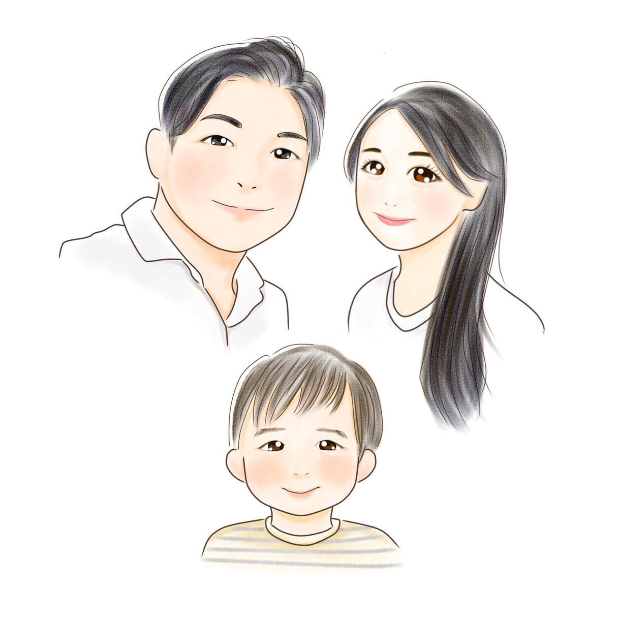 印刷可。安いそっくりな似顔絵でプレゼント作ります 写真からゆるい似顔絵作ります。プレゼントにおすすめです イメージ7