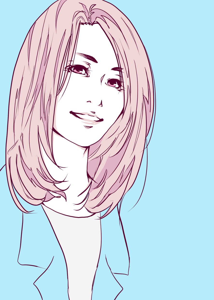 お写真からクールな似顔絵描きます シンプルでカッコよく漫画ちっくな似顔絵を仕上げます イメージ2