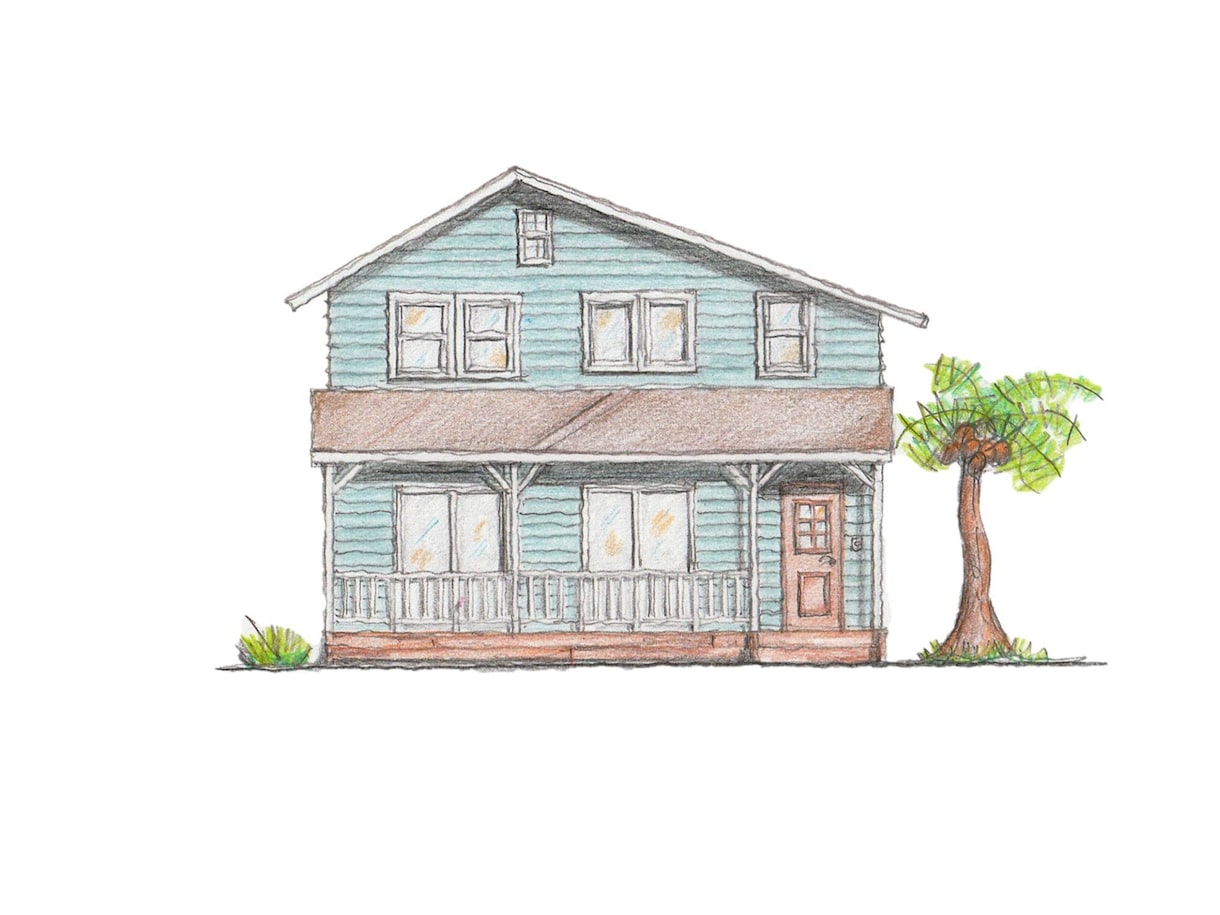 手描きで住宅・店舗などの外観図を描き起こします Webや紙媒体、記念品として可愛らしい外観を手描きします イメージ6