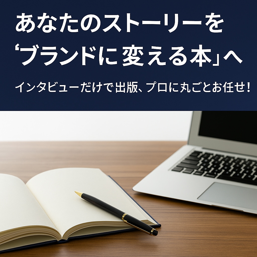 あなたの経験を“ブランドに変える本”を執筆します インタビューだけで、あとはプロに丸ごとお任せ！ イメージ1