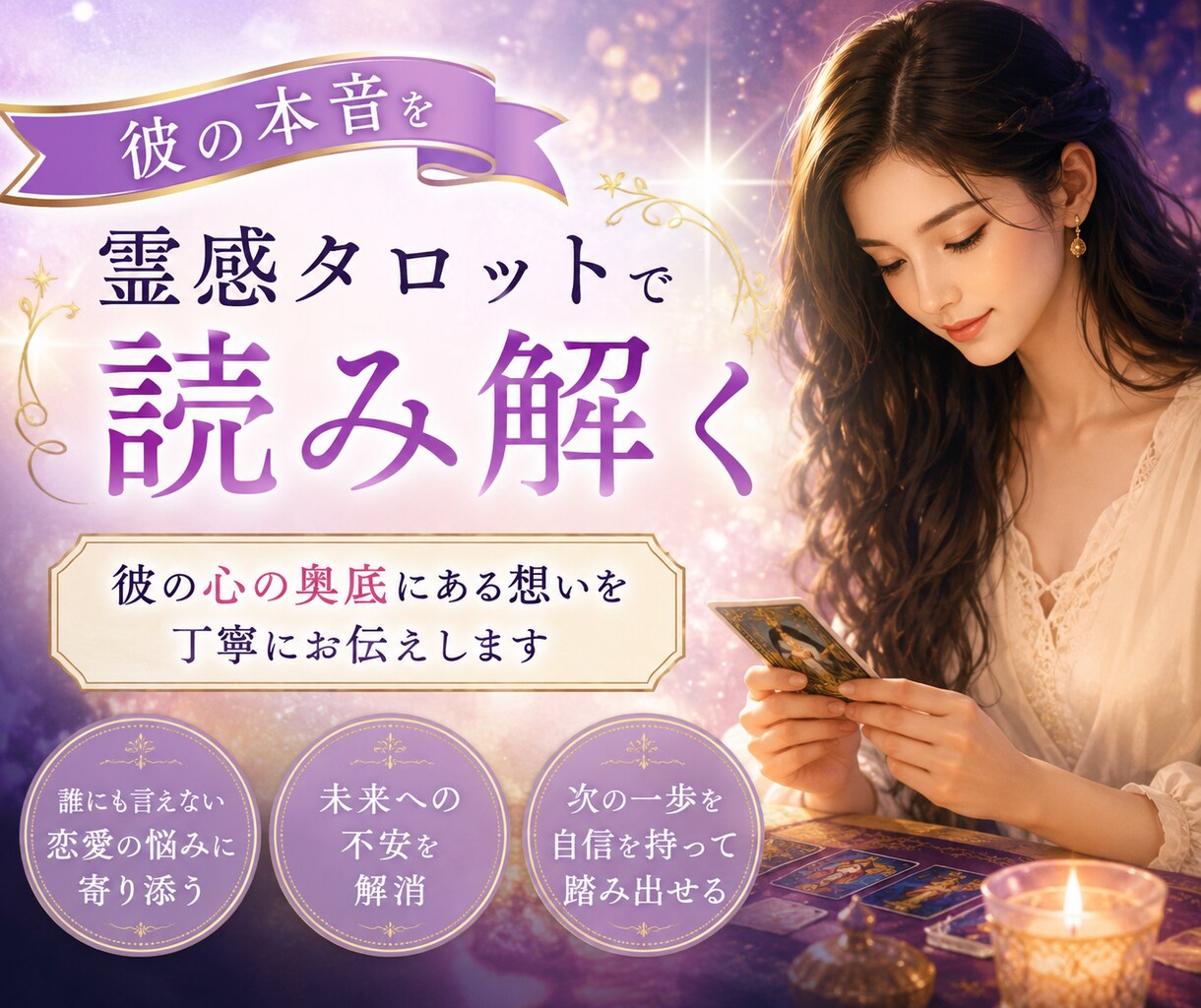素っ気ない態度の彼◆裏の本音を霊感タロットで視ます もう振り回されない！彼の言葉の裏にある「真実」を教えます イメージ1