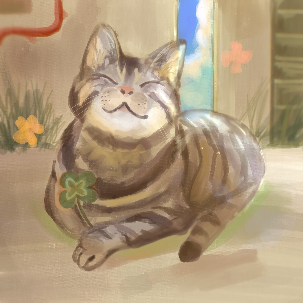しあわせな雰囲気の愛犬・愛猫ちゃん描きます ふわふわな毛並みをかわいく再現！大事な家族の誕生日などに！ イメージ3