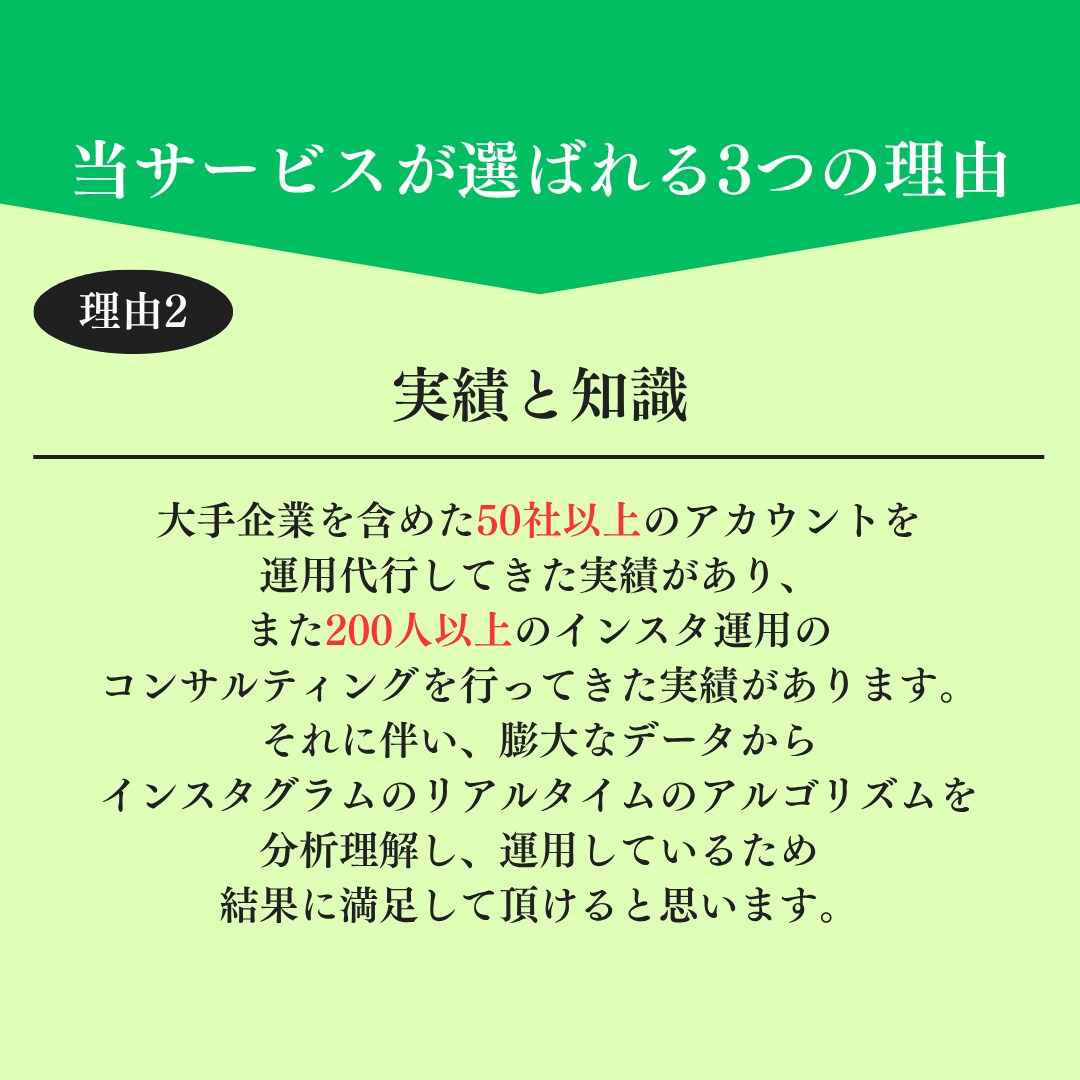 プロが丁寧にSNS運用代行させていただきます 「Instagram運用代行サービス」集客設計から投稿作成 イメージ3