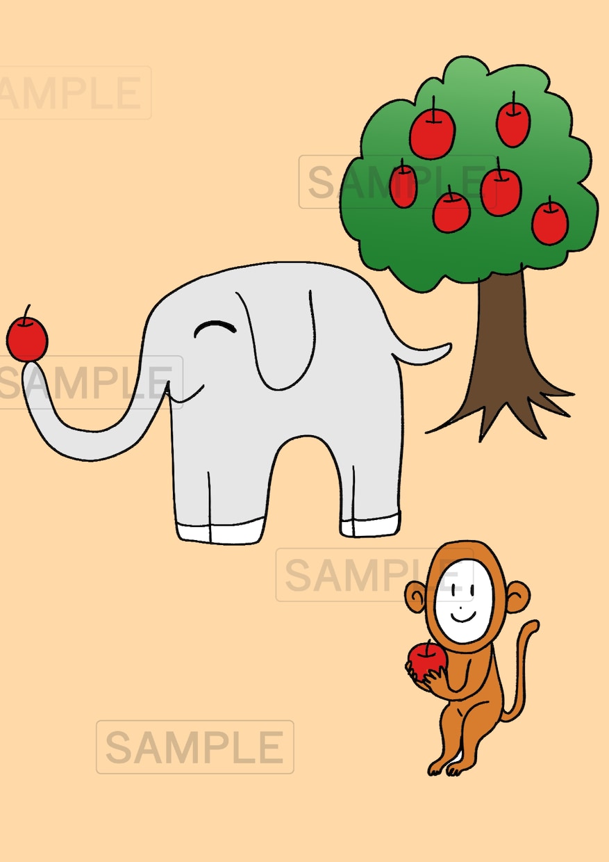 シンプルなイラスト描きます お子様が描かれた絵、急に必要になったシンプルな絵を清書します イメージ5