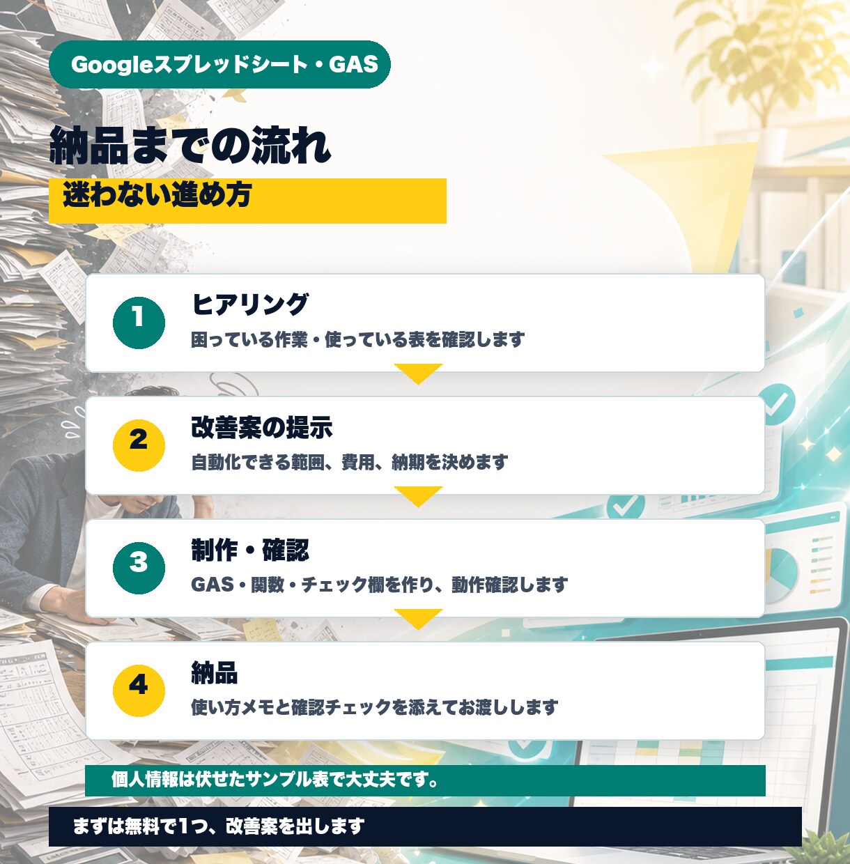 Excel作業を1か所だけ改善します 転記・集計・確認の面倒を小さく減らします イメージ3