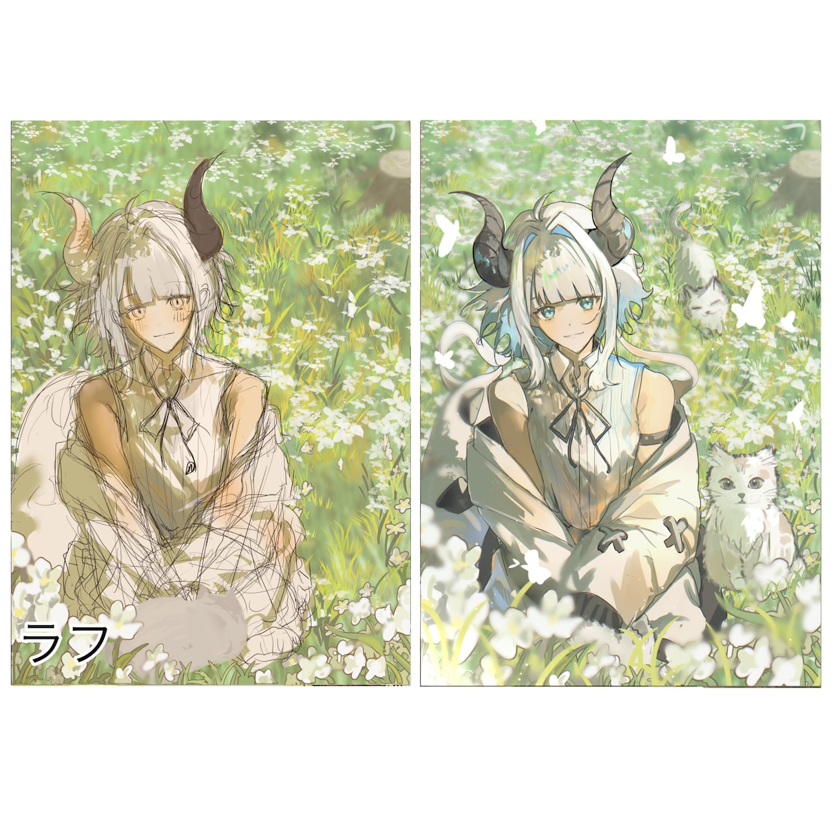 アイコン.一枚絵.立ち絵などを制作作成しますます 空気感や物語性を大切に、記憶に残る一枚を丁寧に描きます イメージ6