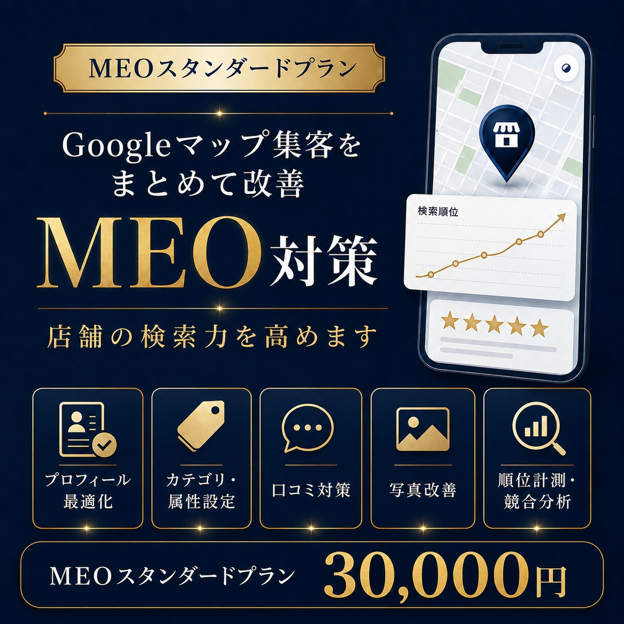 GoogleマップのMEO対策をまとめて支援します 初期設定から競合分析まで一括サポート イメージ1