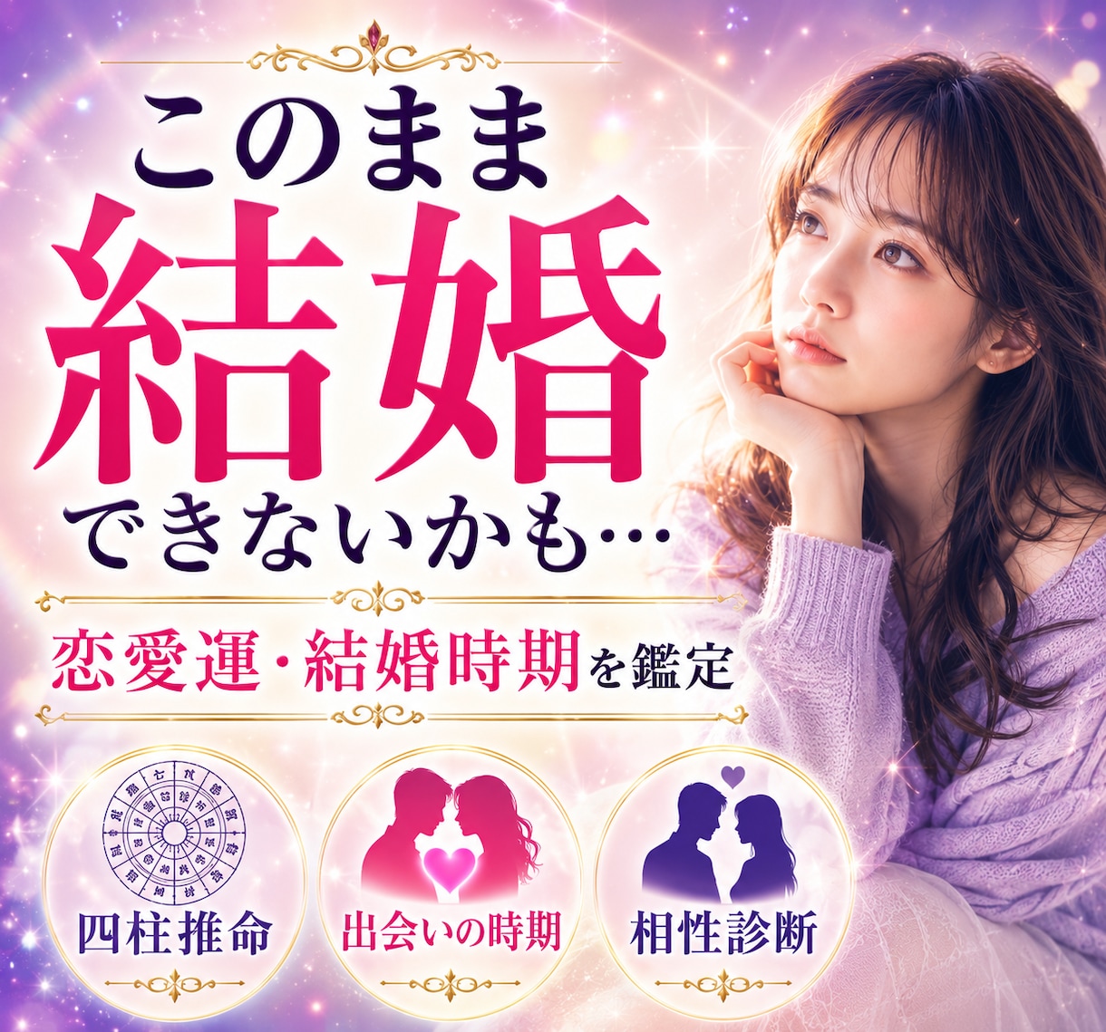 四柱推命で恋愛運や結婚運の流れを鑑定します 【特別価格】出会いの時期や相性の良い相手を詳しく鑑定します イメージ1