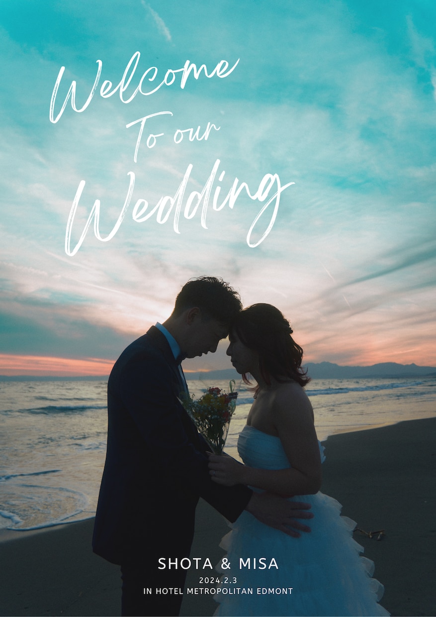 今時のウェルカムボードのデザインを提供します センス抜群のボードで一生に一度の結婚式を飾りませんか？ イメージ2