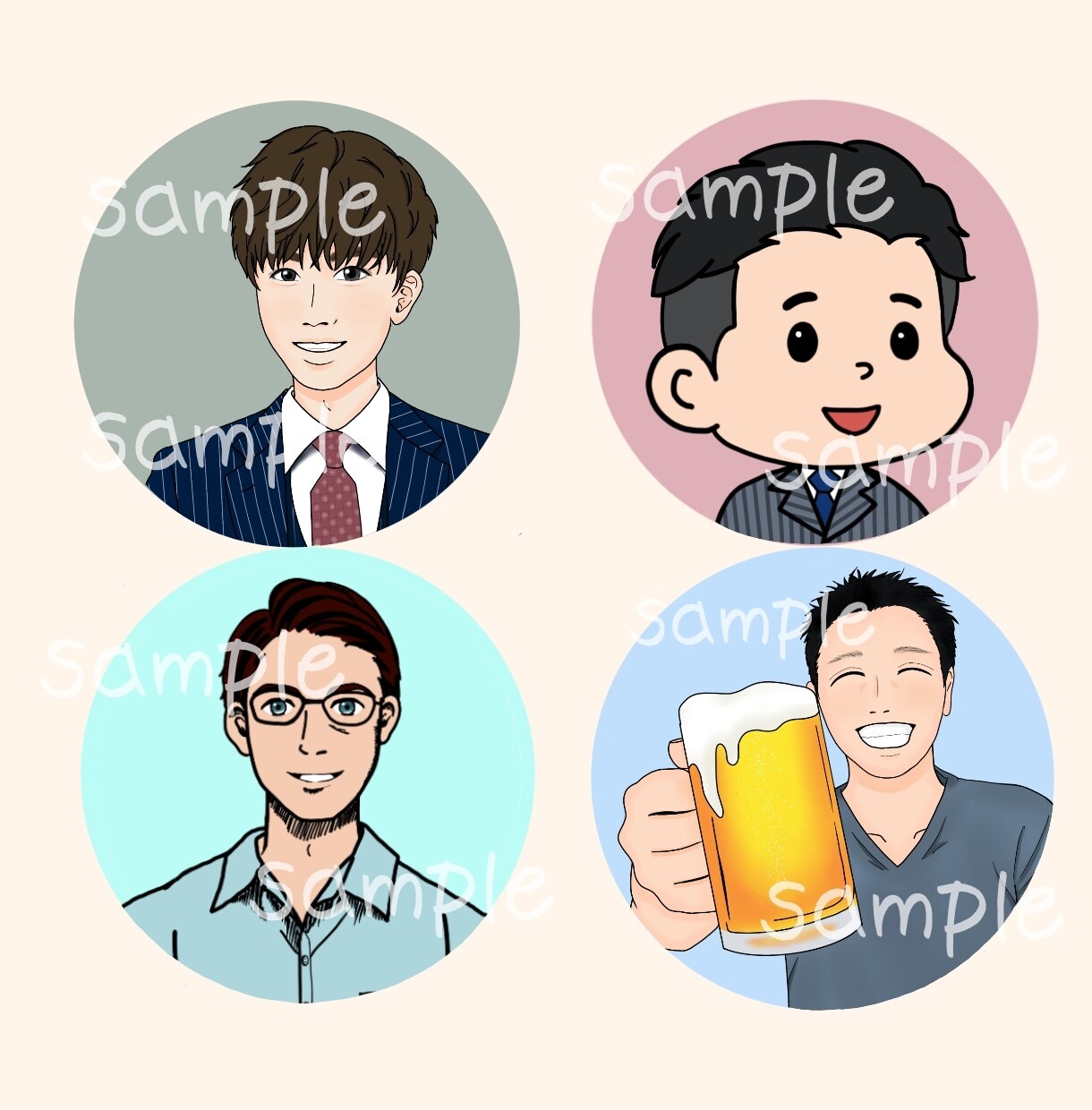 修正は無制限【商用可】SNSアイコン作成します どんな画風でもOK！写真なしのイメージだけでもOK！ イメージ9
