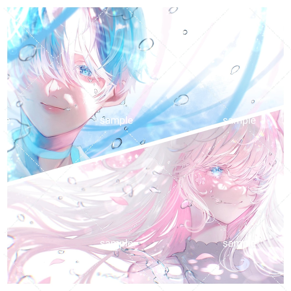 透明感のあるイラスト描きます SNSアイコン、表紙、サムネ、配信用イラスト等にオススメ！ イメージ1