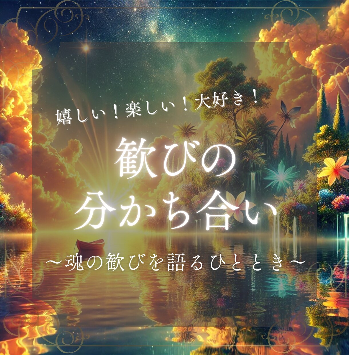 楽しい/嬉しい/大好き/共に響き合います 魂の歓びを語るひととき◇ココは想いを分かち合う空間です イメージ1