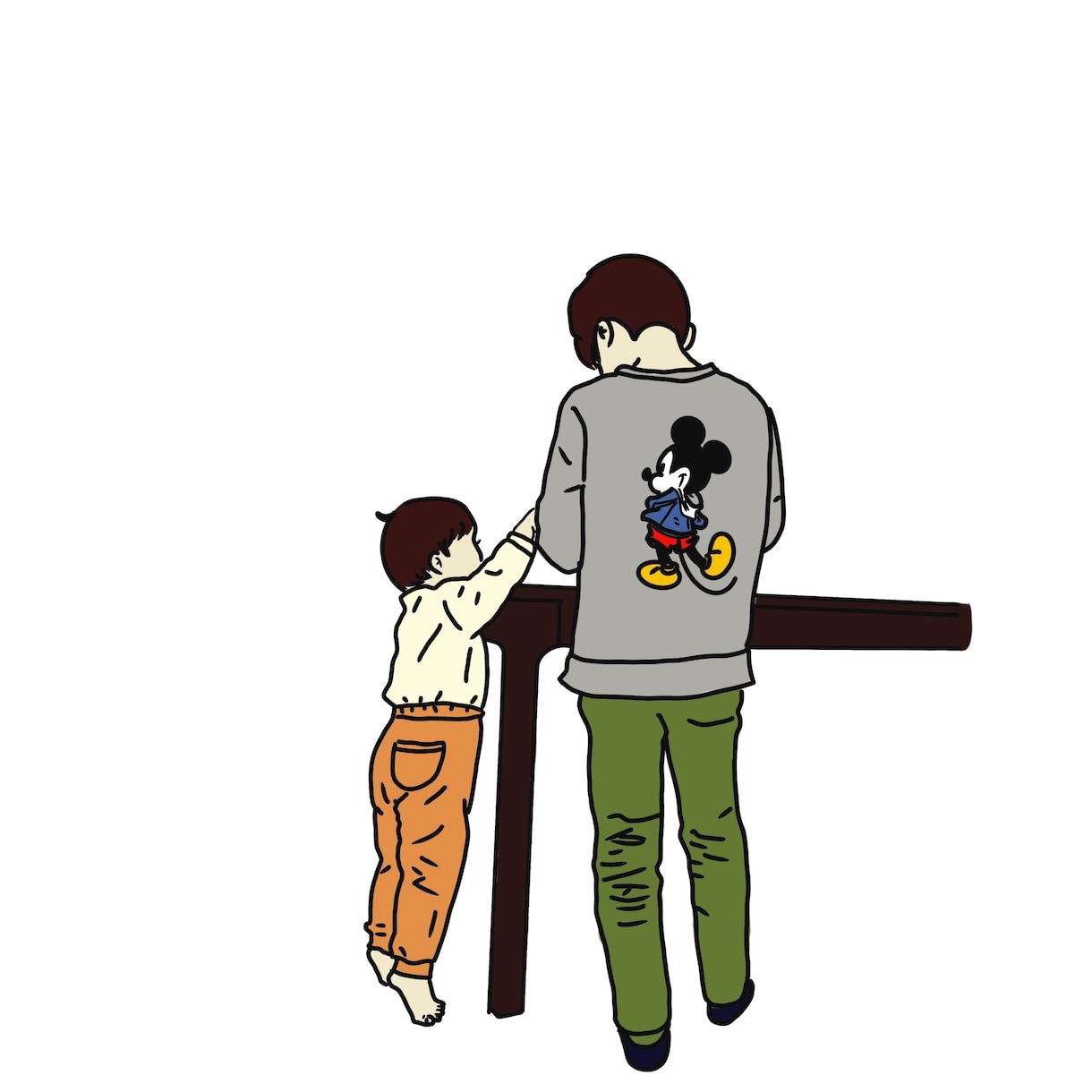 写真をいただき、作例のようなイラストを描きます ご家族やおもいがけないひとときの思い出をイラストに。 イメージ3
