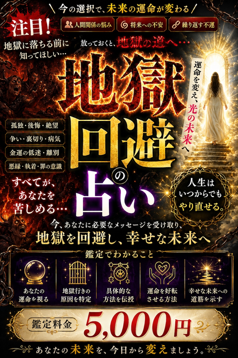 地獄回避】あんた、このままだと終わります 四柱推命で運命を大掃除しなさい イメージ1