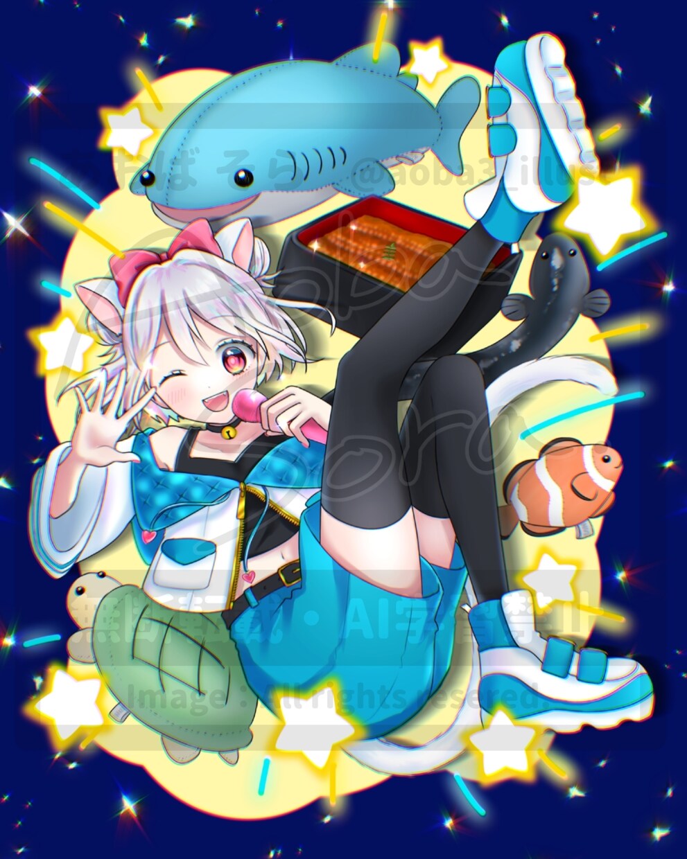 Vtuber・Vライバー向け★一枚絵を描きます 親しみやすい絵柄＊配信活動やオリジナルイラストにおすすめ♪ イメージ5