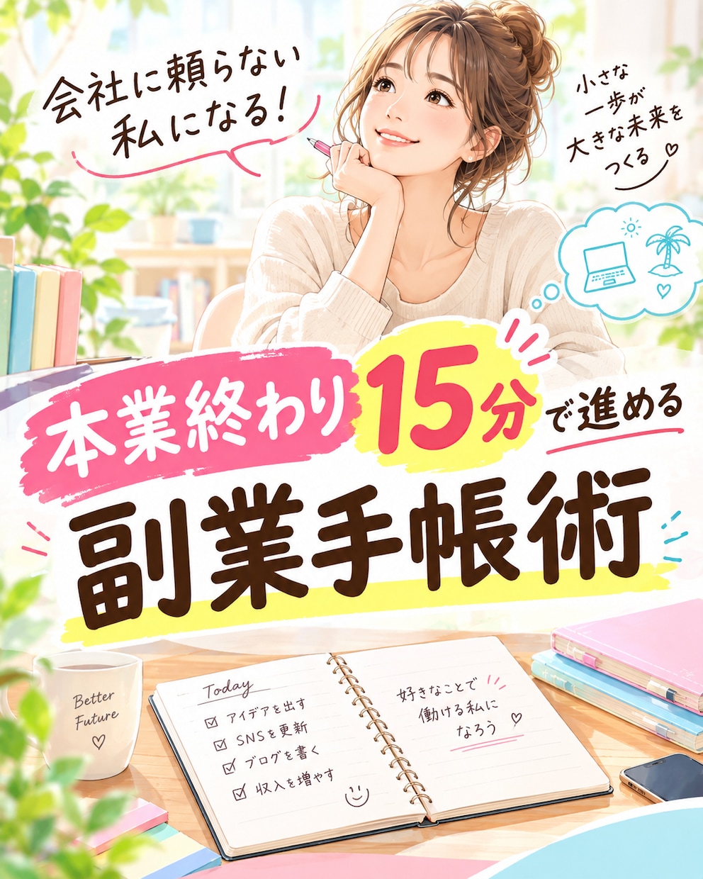 文章を送るだけ！インスタ図解にします 文章整理×女性向けデザイン！要点をパッと伝える投稿画像を作成 イメージ2