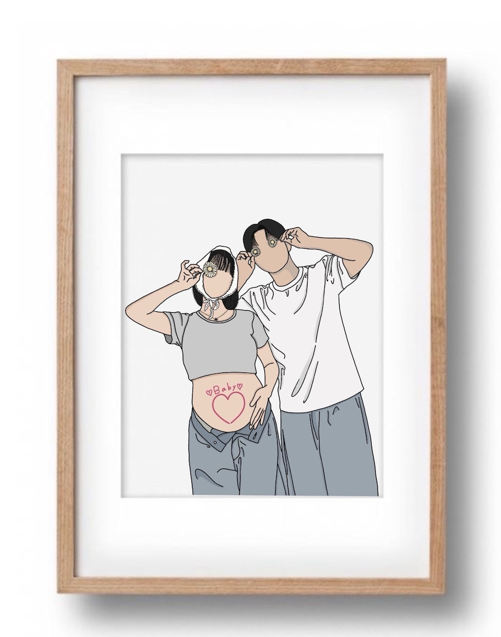素敵な思い出をシンプルイラストにします 《オーダーイラスト》記念に残るお洒落な韓国風イラスト♡ イメージ5