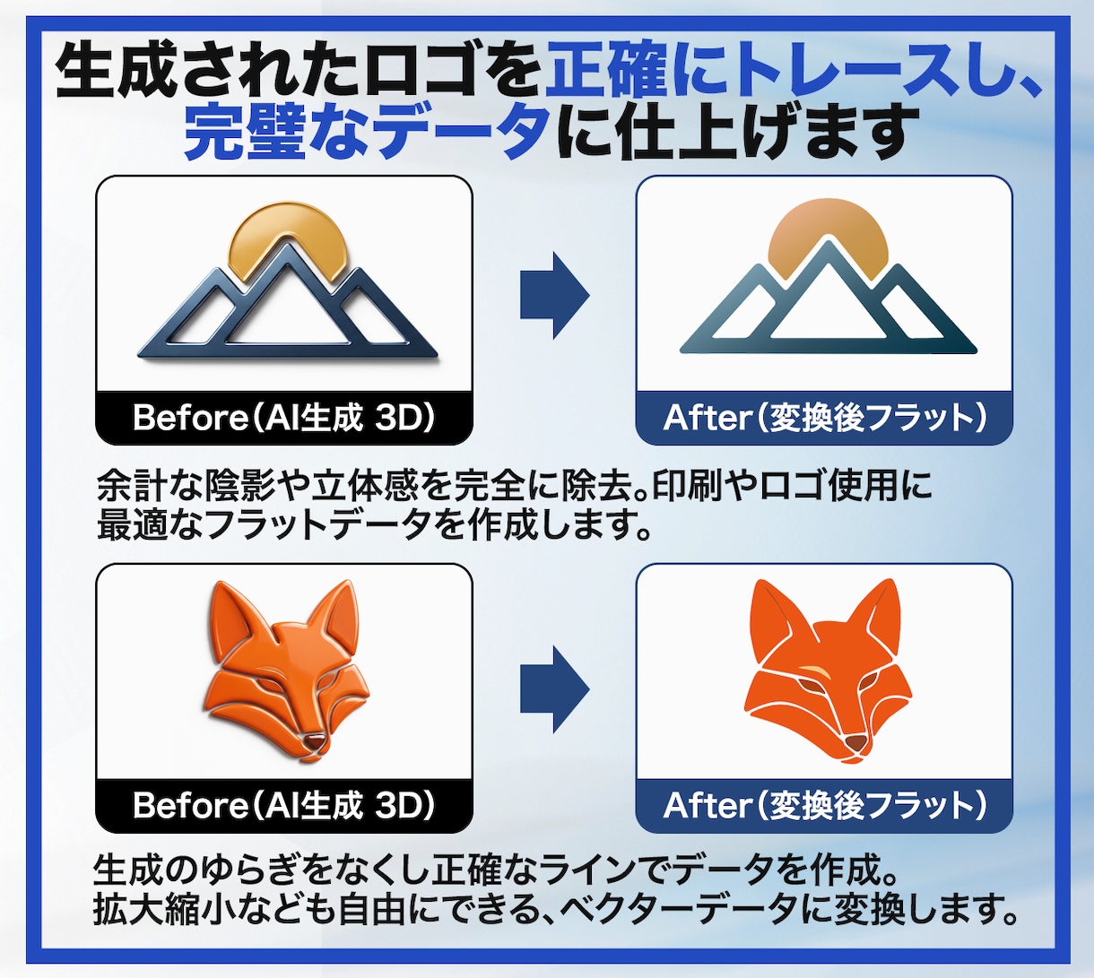 生成AI画像の入稿データ化を行います トレースも高解像度化も対応します イメージ2