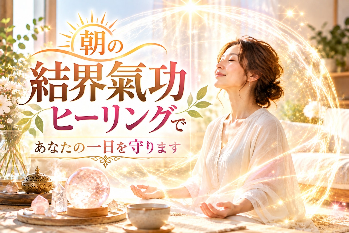 朝の結界氣功ヒーリングであなたの一日を守ります 朝から心地よく♡自分らしく輝く一日をエネルギーで応援 イメージ1